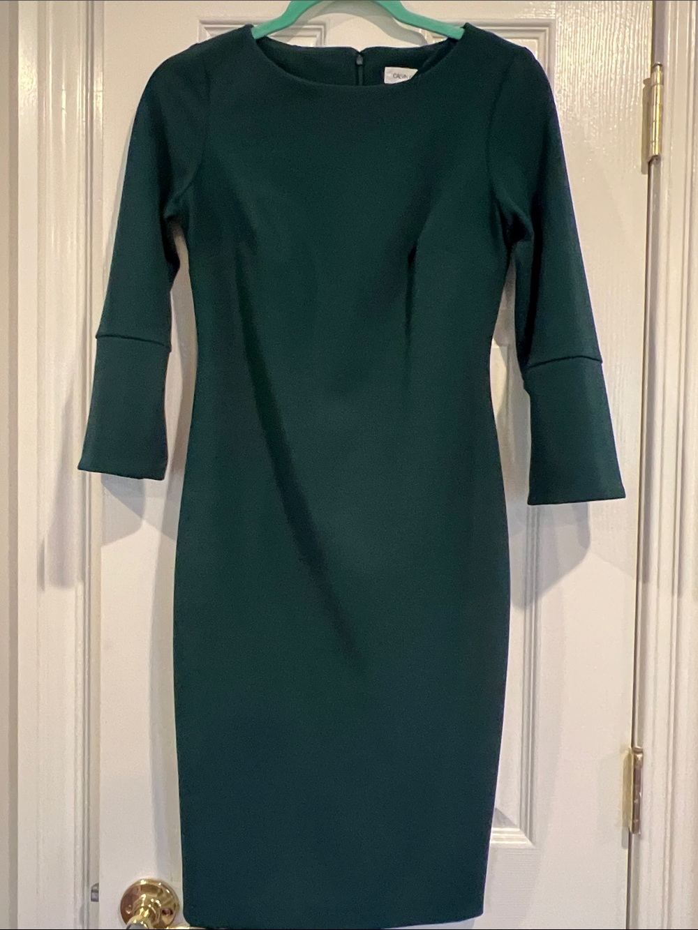 Calvin Klein Classic Dark Green Sheath Dress - 2